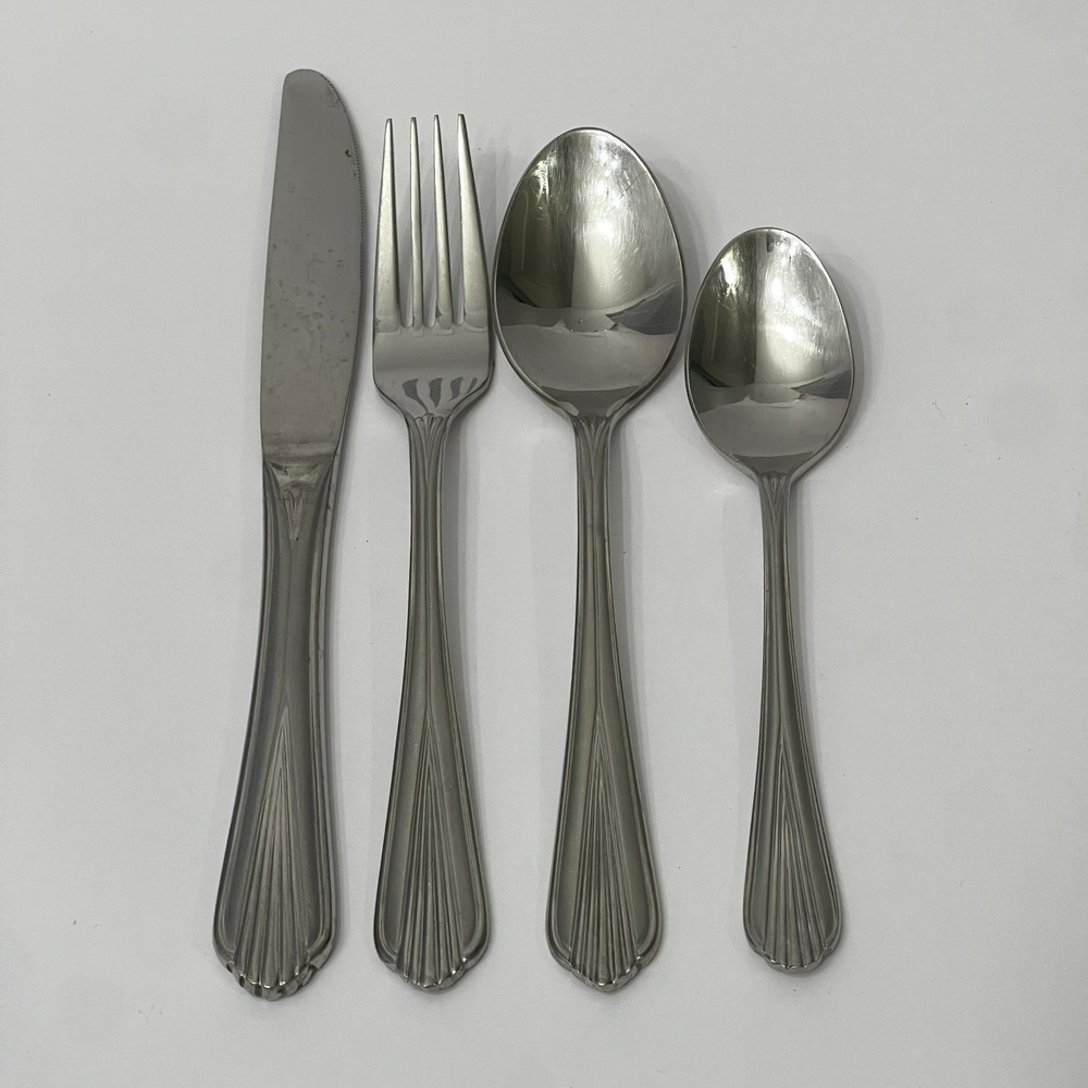 Hampton Silversmiths Alexis 235 Stainless Steel Forks Spoons Knife 18/10 Ribbed